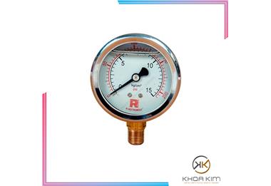 Đồng hồ áp suất có dầu R-instrument Ø63